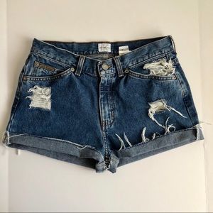 Vintage Calvin Klein High Waisted Denim Shorts
